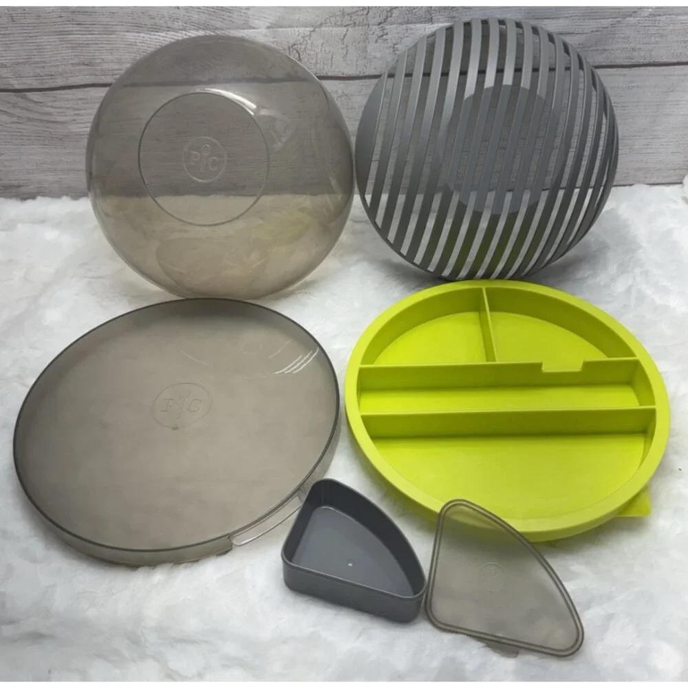 PAMPERED CHEF Salad Cutting Bowl Item #100086  Retired Discontinued Used 5 PC